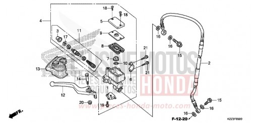POMPA FRENO ANTERIORE CRF250LF di 2015